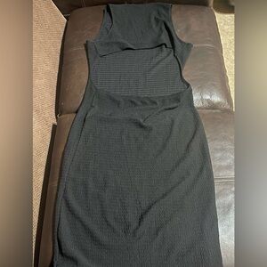 SHEIN Black Textured Dress